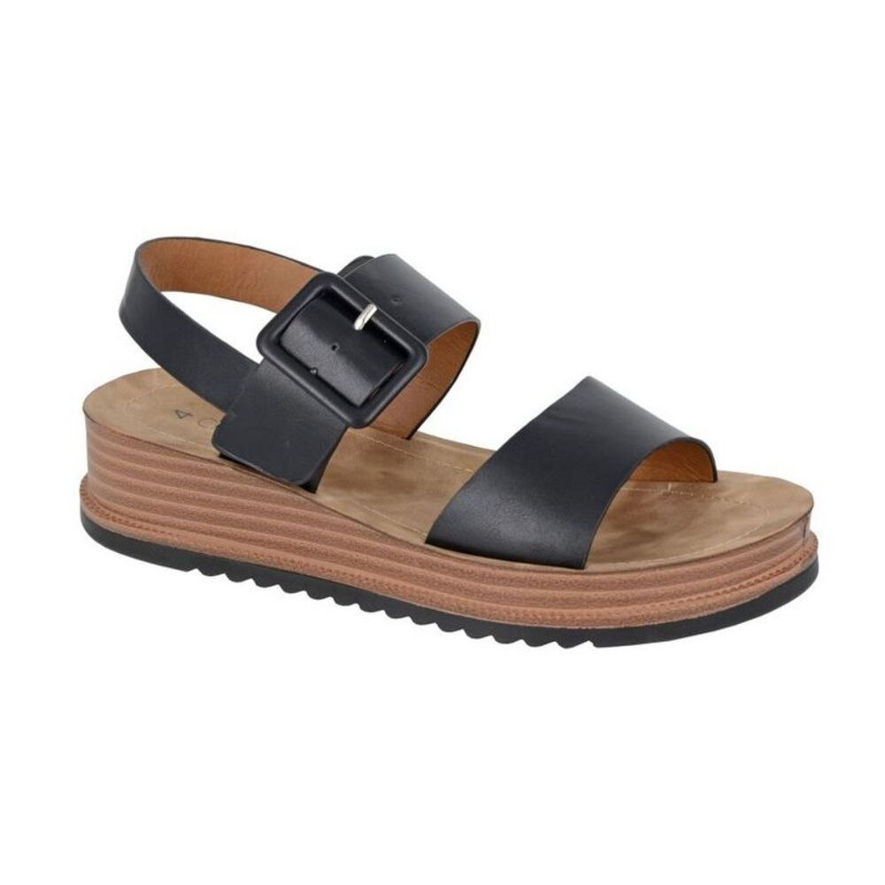 Cipriata Womens/Ladies Orfa Wedge Sandals / Black